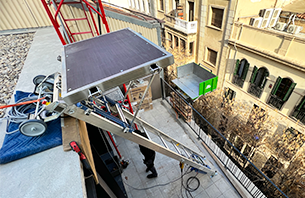 elevador manejable para placas solares
